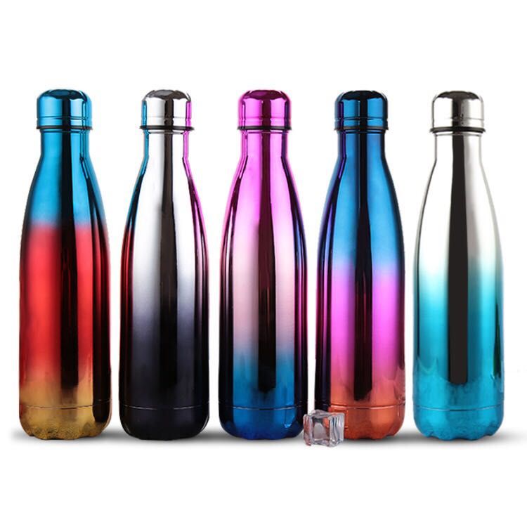 Rainbow Stainless Steel Water Bottle – Leakproof & Temperature Lock