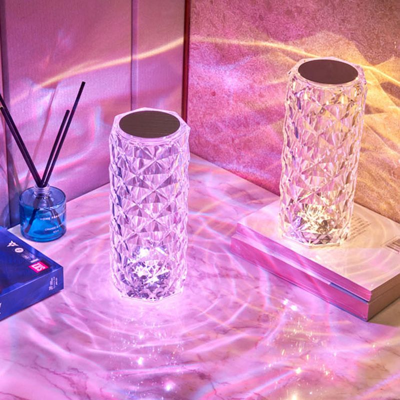 Crystal Diamond LED Night Lamp – Elegant Mood Light for Bedroom & Home Decor