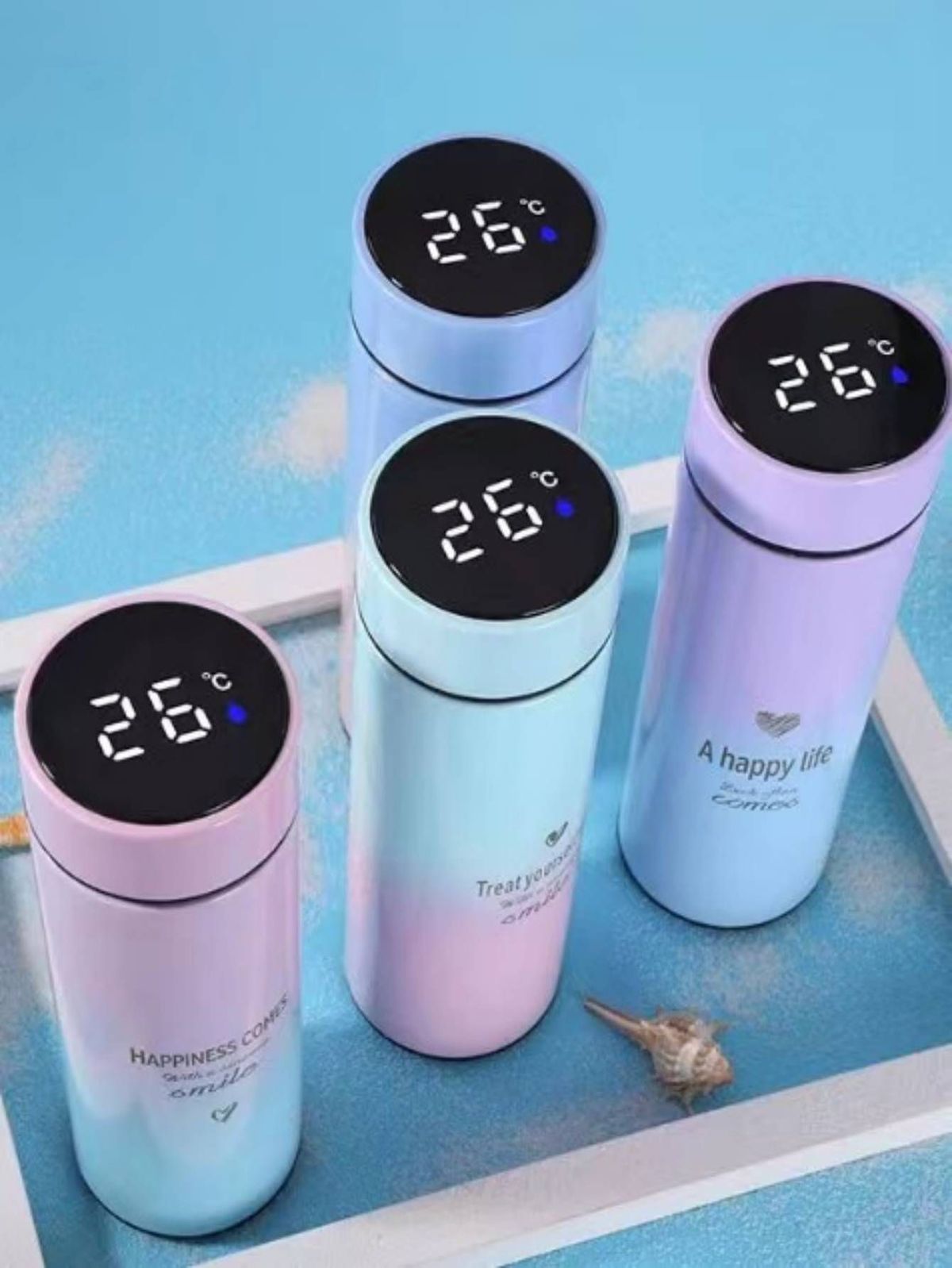 Smart LED Temperature Display Thermos Bottle – Stainless Steel Vacuum Flask | Hot & Cold Insulated Water Bottle for Travel, Office, Gym – 500ml