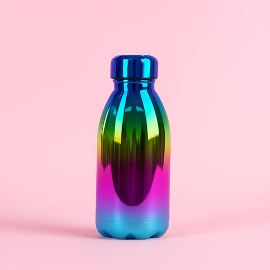 Rainbow Stainless Steel Water Bottle – Leakproof & Temperature Lock
